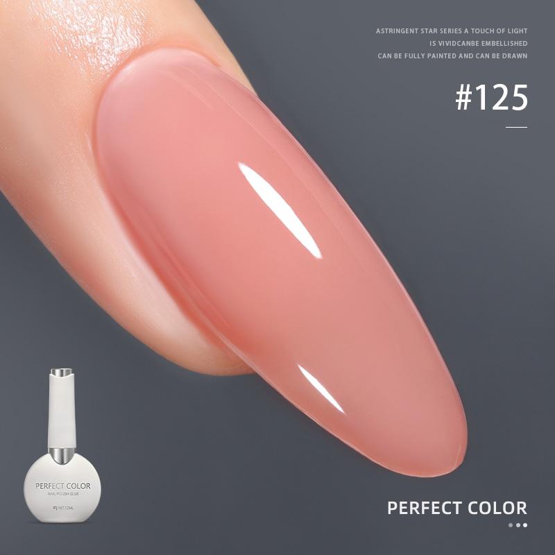 PERFECT COLOR 12ml Builder Gel for Nails,4 in 1 Rubber Base Gel Polish for Long-Lasting, Gel Base Coat for Self-Leveling Nail Strengthener & Thickener, Clear Soak Off UV LED Gel for Weak Damaged Nails, DIY Salon Manicure